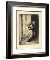 The Rape, Plate Eight from Woman, C.1886-Paul Albert Besnard-Framed Giclee Print