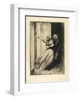 The Rape, Plate Eight from Woman, C.1886-Paul Albert Besnard-Framed Giclee Print