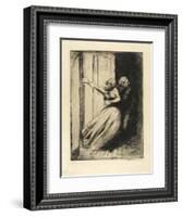 The Rape, Plate Eight from Woman, C.1886-Paul Albert Besnard-Framed Giclee Print
