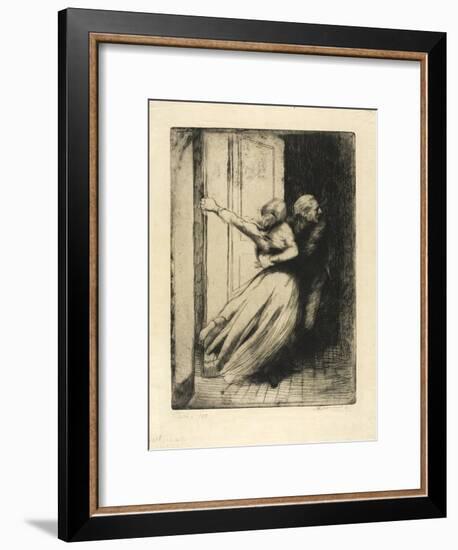 The Rape, Plate Eight from Woman, C.1886-Paul Albert Besnard-Framed Giclee Print