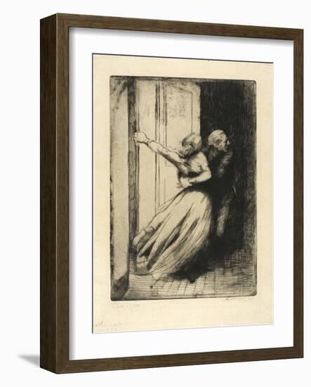 The Rape, Plate Eight from Woman, C.1886-Paul Albert Besnard-Framed Giclee Print