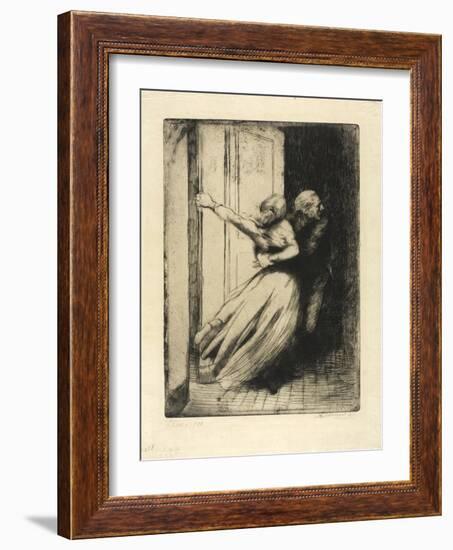 The Rape, Plate Eight from Woman, C.1886-Paul Albert Besnard-Framed Giclee Print