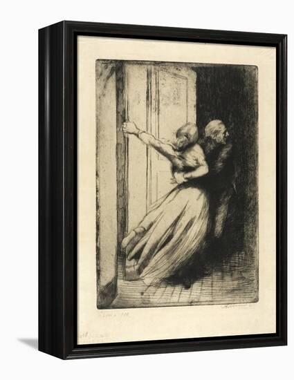 The Rape, Plate Eight from Woman, C.1886-Paul Albert Besnard-Framed Premier Image Canvas