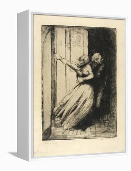 The Rape, Plate Eight from Woman, C.1886-Paul Albert Besnard-Framed Premier Image Canvas