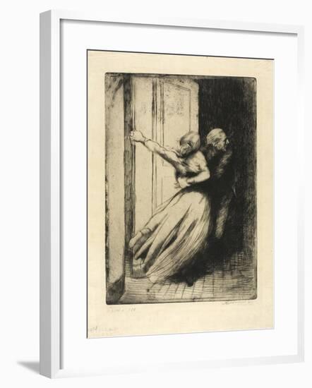 The Rape, Plate Eight from Woman, C.1886-Paul Albert Besnard-Framed Giclee Print