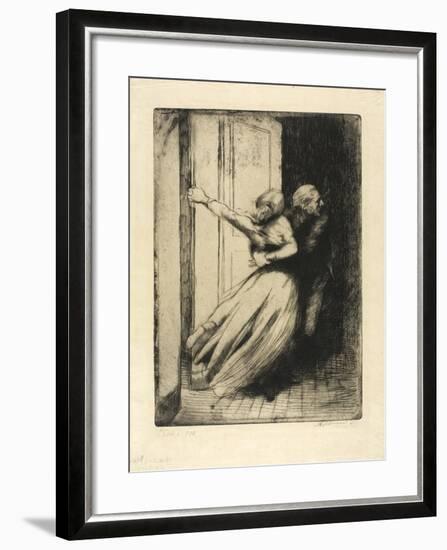 The Rape, Plate Eight from Woman, C.1886-Paul Albert Besnard-Framed Giclee Print