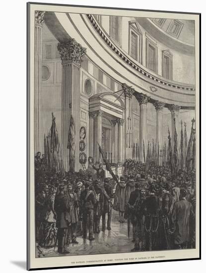 The Raphael Commemoration at Rome, Visiting the Tomb of Raphael in the Pantheon-Johann Nepomuk Schonberg-Mounted Giclee Print