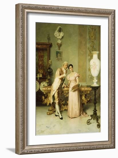 The Rare Vase (Oil on Canvas Laid down on Board)-Francesco Beda-Framed Giclee Print