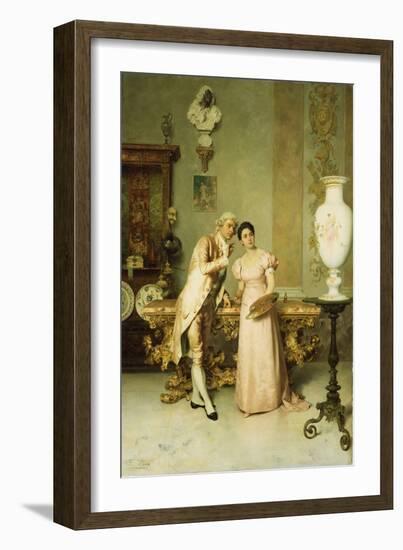 The Rare Vase (Oil on Canvas Laid down on Board)-Francesco Beda-Framed Giclee Print