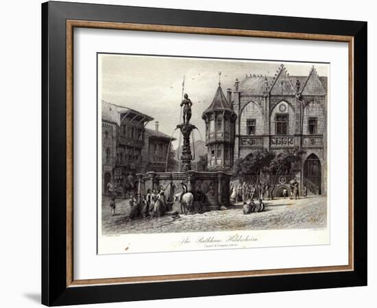 The Rathhaus, Hildesheim, engraved by J.J. Crew, printed by Cassell and Company Ltd-Carl Friedrich Heinrich Werner-Framed Giclee Print