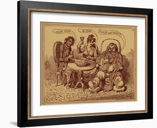 'The ravages of strong drink' - caricature-James Gillray-Framed Giclee Print