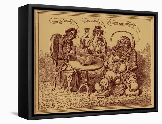 'The ravages of strong drink' - caricature-James Gillray-Framed Premier Image Canvas