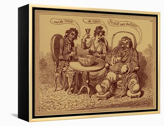 'The ravages of strong drink' - caricature-James Gillray-Framed Premier Image Canvas