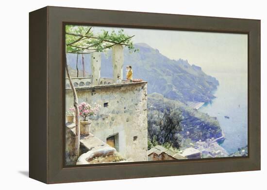 The Ravello Coastline, 1926-Peder Mork Monsted-Framed Premier Image Canvas