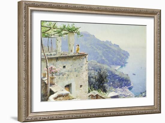 The Ravello Coastline, 1926-Peder Mork Monsted-Framed Giclee Print