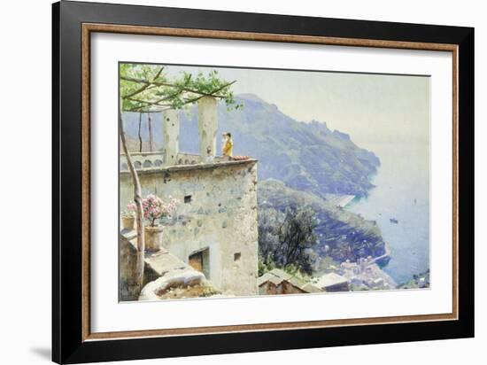 The Ravello Coastline, 1926-Peder Mork Monsted-Framed Giclee Print