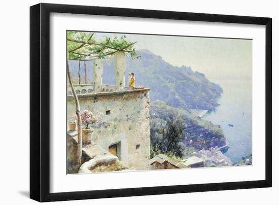 The Ravello Coastline, 1926-Peder Mork Monsted-Framed Giclee Print