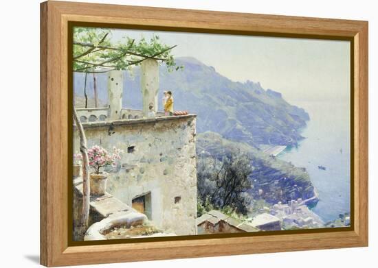 The Ravello Coastline-Peder Mork Monsted-Framed Premier Image Canvas