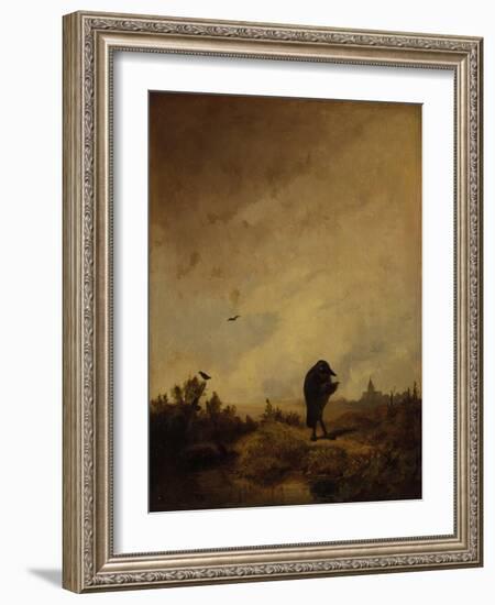 The Raven, 1840/45-Carl Spitzweg-Framed Giclee Print