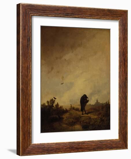 The Raven, 1840/45-Carl Spitzweg-Framed Giclee Print