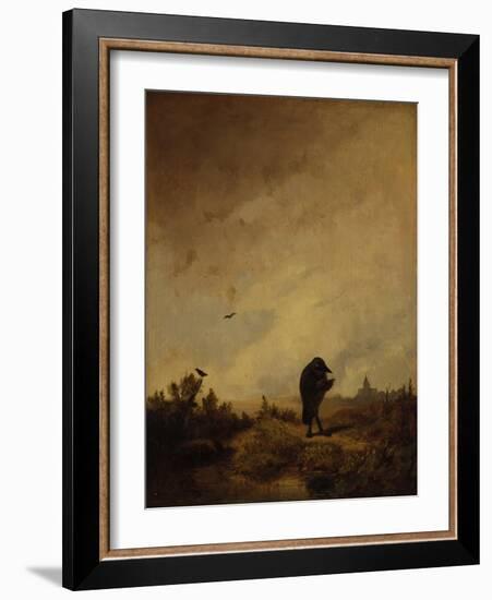 The Raven, 1840/45-Carl Spitzweg-Framed Giclee Print