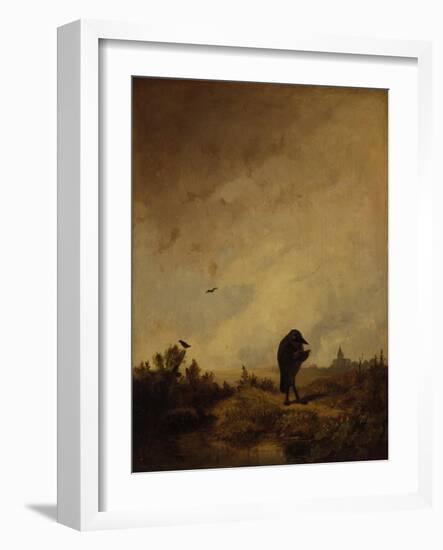 The Raven, 1840/45-Carl Spitzweg-Framed Giclee Print