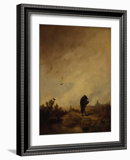 The Raven, 1840/45-Carl Spitzweg-Framed Giclee Print