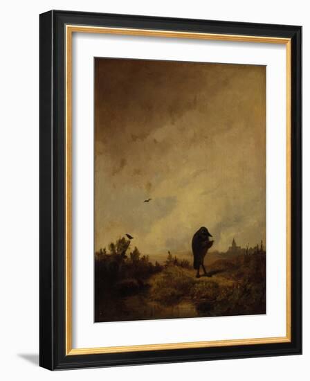 The Raven, 1840/45-Carl Spitzweg-Framed Giclee Print