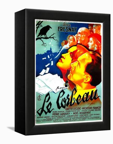 THE RAVEN, (aka LE CORBEAU),  French poster, center: Micheline Francey, Pierre Fresnay, 1943-null-Framed Stretched Canvas