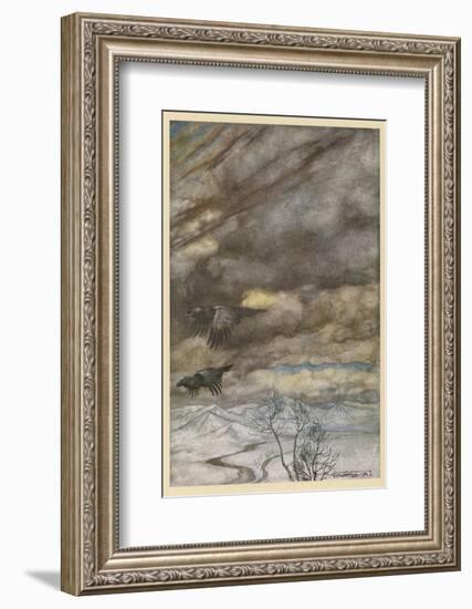 The Ravens of Wotan-Arthur Rackham-Framed Photographic Print