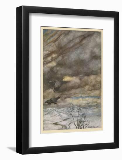 The Ravens of Wotan-Arthur Rackham-Framed Photographic Print