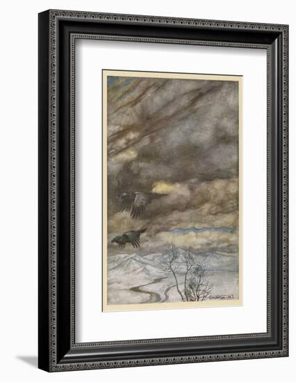 The Ravens of Wotan-Arthur Rackham-Framed Photographic Print