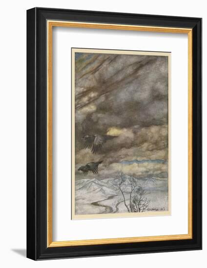 The Ravens of Wotan-Arthur Rackham-Framed Photographic Print