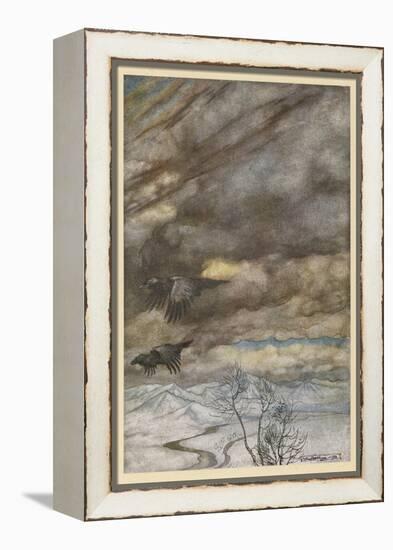 The Ravens of Wotan-Arthur Rackham-Framed Premier Image Canvas