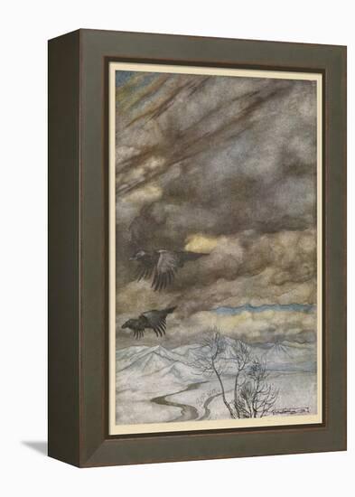 The Ravens of Wotan-Arthur Rackham-Framed Premier Image Canvas