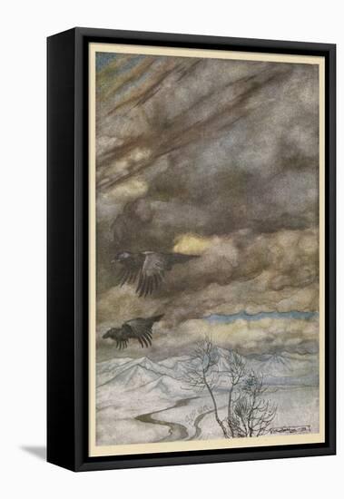 The Ravens of Wotan-Arthur Rackham-Framed Premier Image Canvas