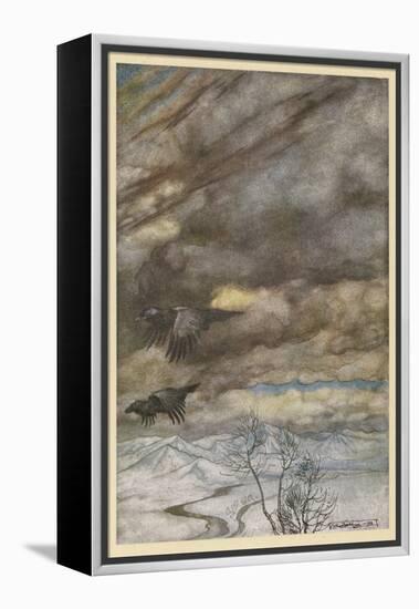 The Ravens of Wotan-Arthur Rackham-Framed Premier Image Canvas