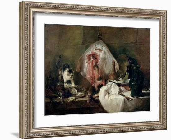 The Ray Or, the Kitchen Interior, 1728-Jean-Baptiste Simeon Chardin-Framed Giclee Print