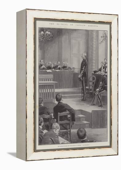 The Re-Trial of Captain Dreyfus-null-Framed Premier Image Canvas