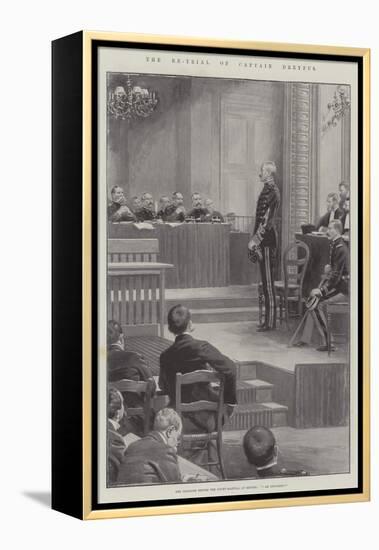 The Re-Trial of Captain Dreyfus-null-Framed Premier Image Canvas