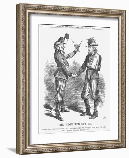 The Re-United States, 1865-John Tenniel-Framed Giclee Print