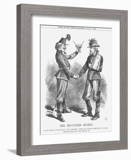 The Re-United States, 1865-John Tenniel-Framed Giclee Print