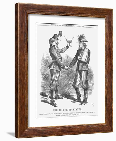 The Re-United States, 1865-John Tenniel-Framed Giclee Print