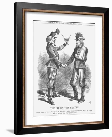 The Re-United States, 1865-John Tenniel-Framed Giclee Print