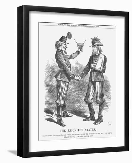 The Re-United States, 1865-John Tenniel-Framed Giclee Print