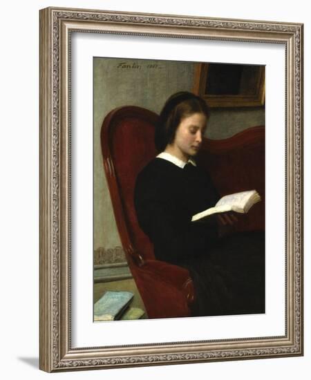 The Reader, 1861-Henri Fantin-Latour-Framed Giclee Print