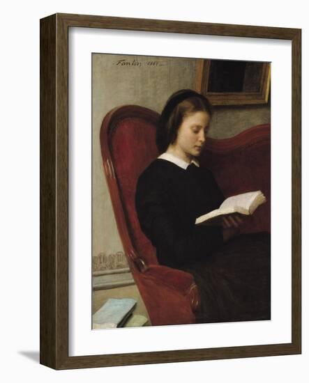 The Reader, 1861-Henri Fantin-Latour-Framed Giclee Print