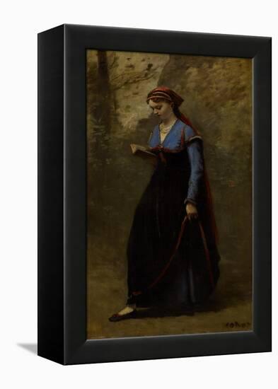 The Reader, 1868-Jean-Baptiste-Camille Corot-Framed Premier Image Canvas