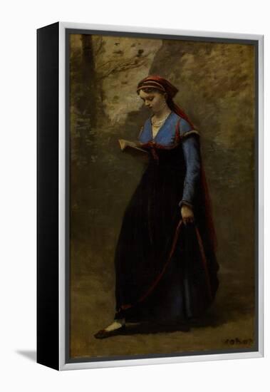 The Reader, 1868-Jean-Baptiste-Camille Corot-Framed Premier Image Canvas