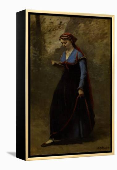 The Reader, 1868-Jean-Baptiste-Camille Corot-Framed Premier Image Canvas